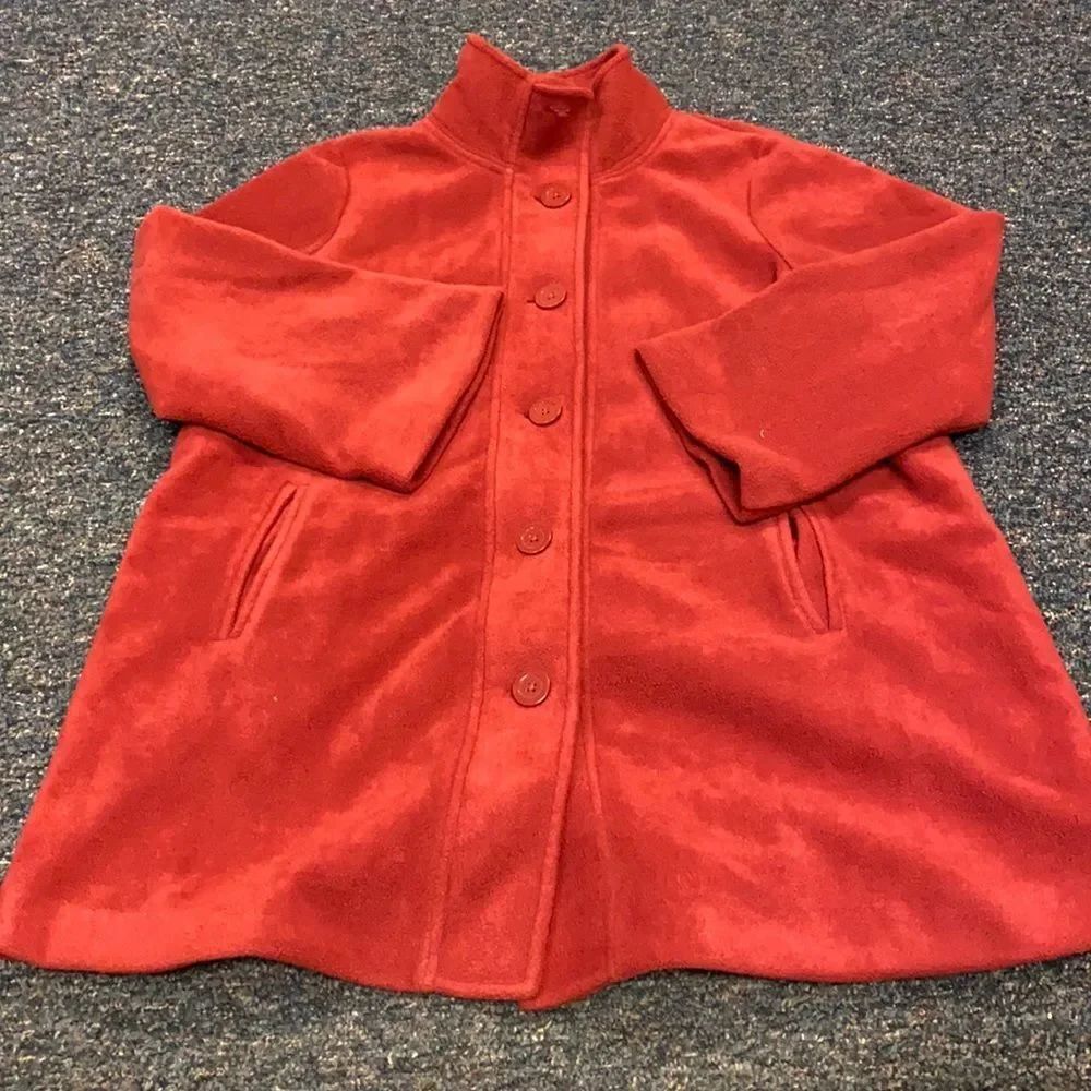 Woman Within Burgundy Fleece Jacket sz. M